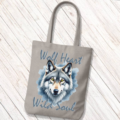 Tote Bag Wolf Heart Wild Soul