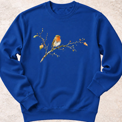 Roodborsjte op Herfsttak Sweatshirt