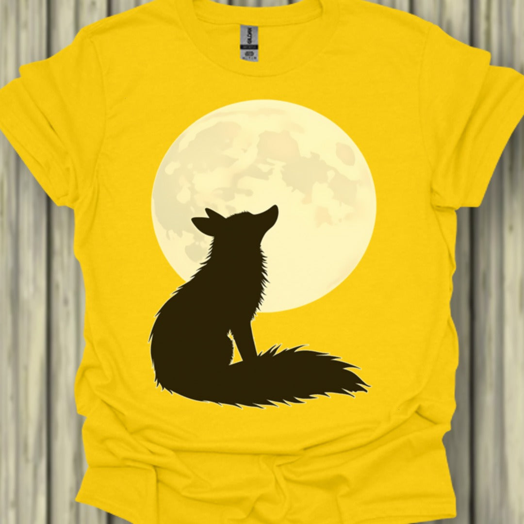 Fox pleine lune T-shirt tendance 