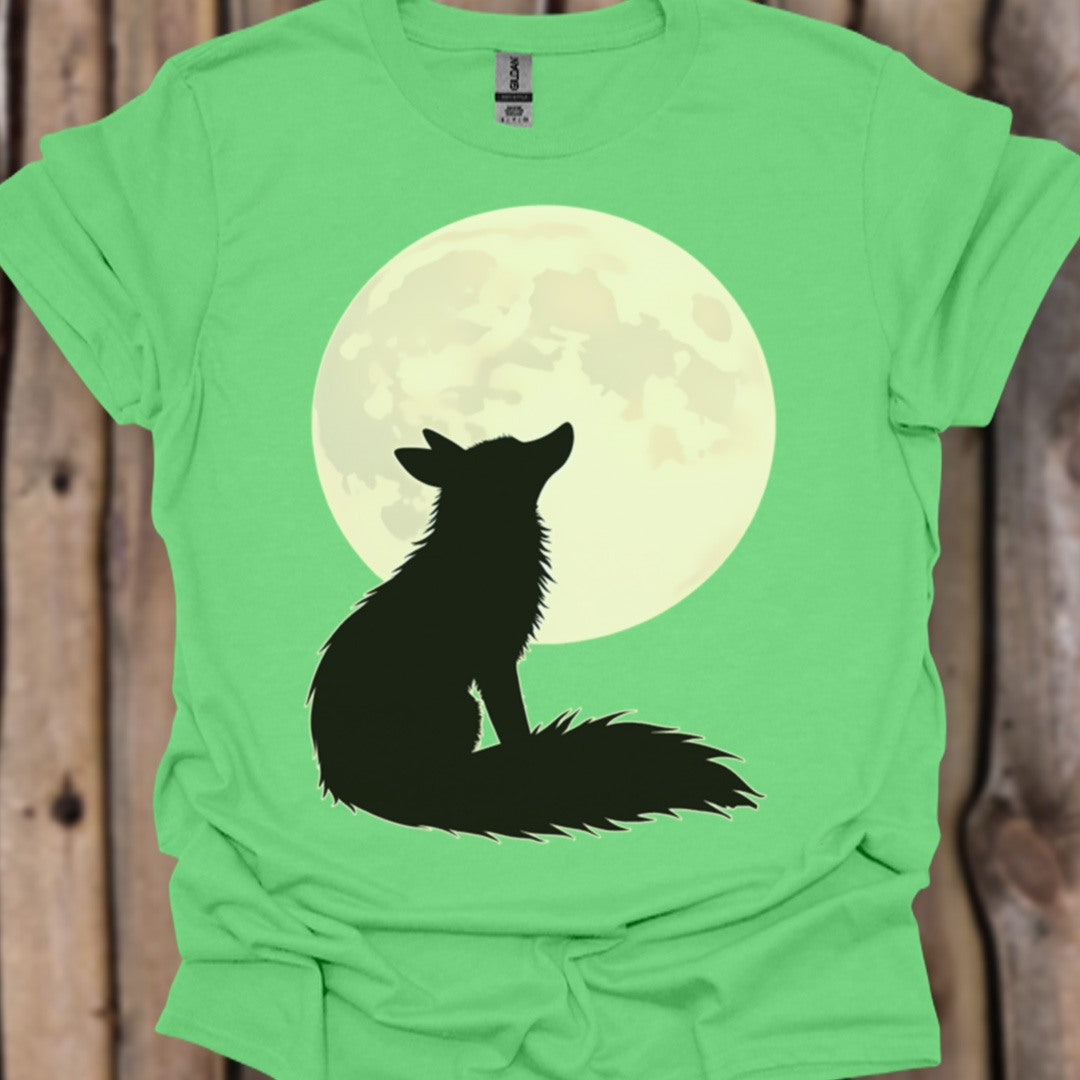 Fox pleine lune T-shirt tendance 