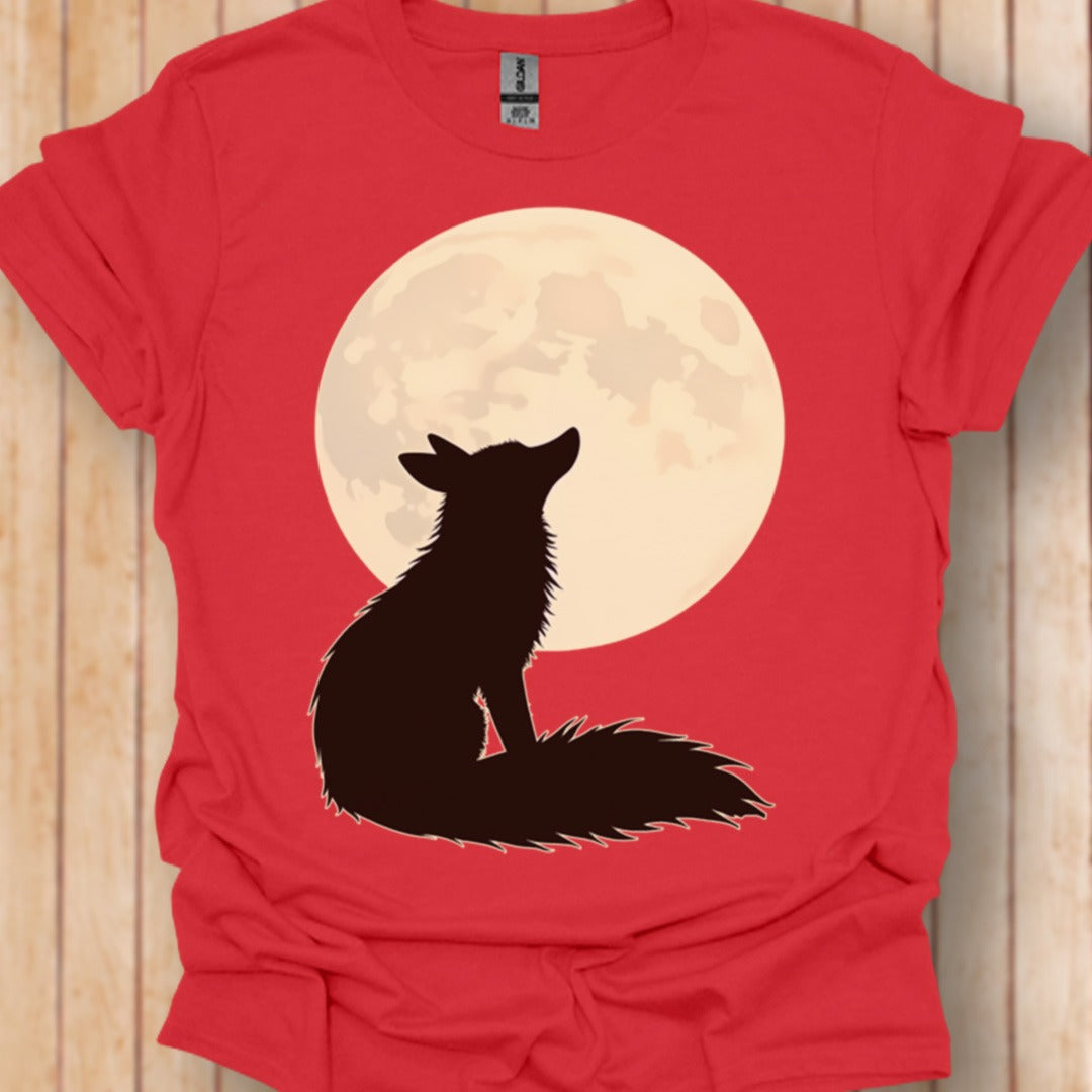 Fox pleine lune T-shirt tendance 