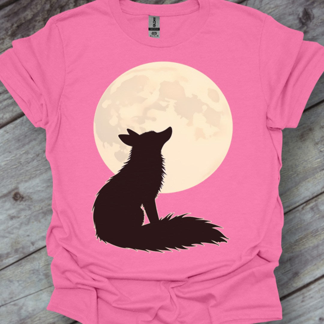 Fox pleine lune T-shirt tendance 