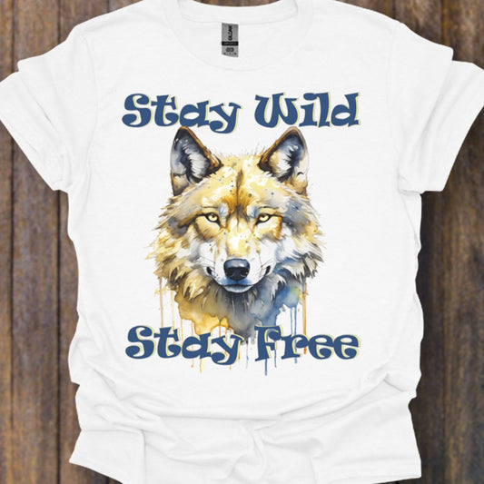 Stay Wild Stay Free T-shirt tijdloos