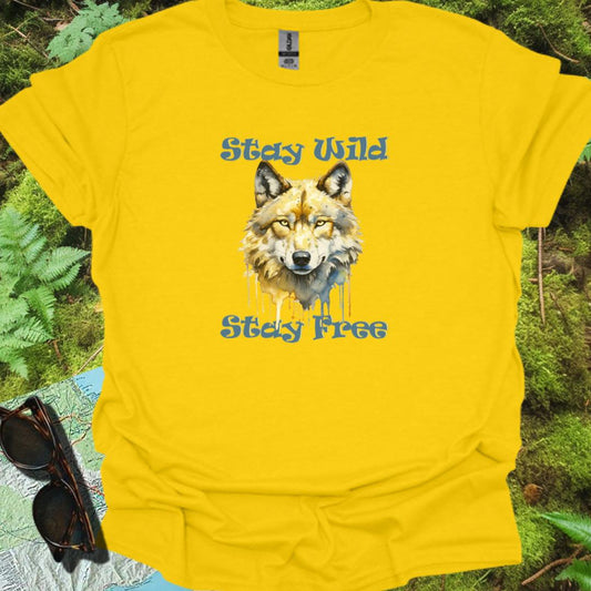 Stay Wild Wolf T-shirt trendy