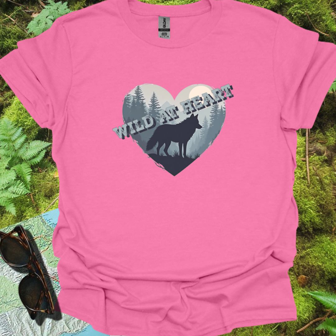 Wild at Heart Wolf T-shirt trendy