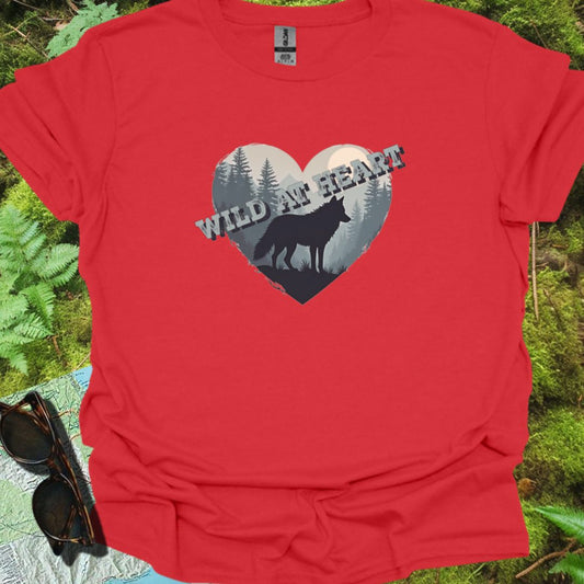 Wild at Heart Wolf T-shirt trendy