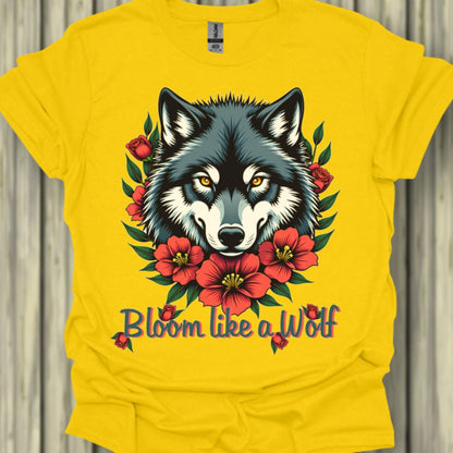 Bloom like a Wolf T-shirt tendance