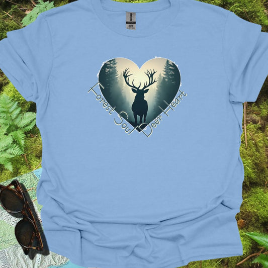 Forest Soul Deer Heart T-shirt trendy