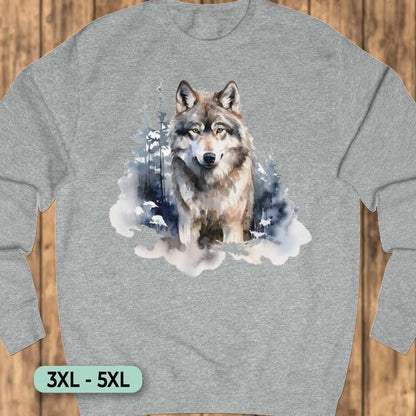 Wolf Bosachtergrond Sweatshirt+