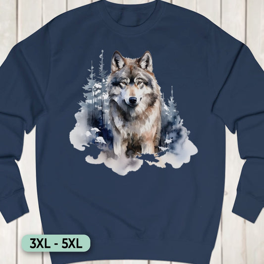 Wolf Bosachtergrond Sweatshirt+