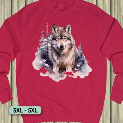 Wolf Bosachtergrond Sweatshirt+