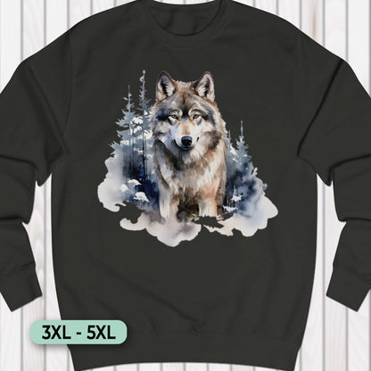Wolf Bosachtergrond Sweatshirt+