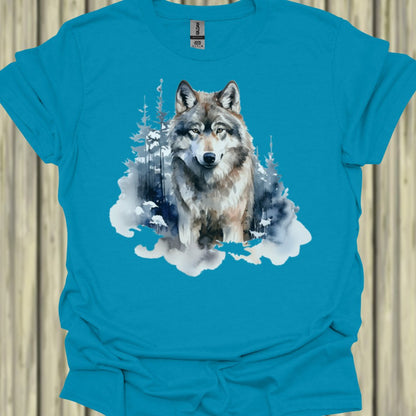 Wolf Bosachtergrond T‑Shirt