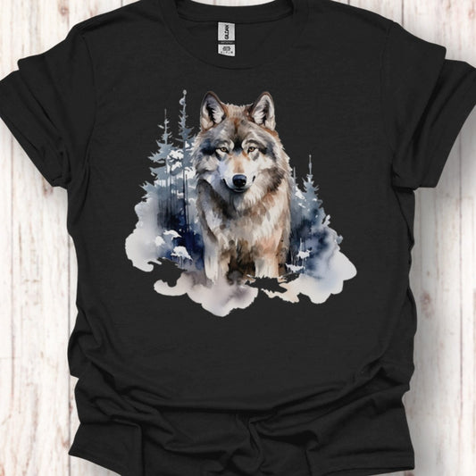 Wolf Bosachtergrond T‑Shirt