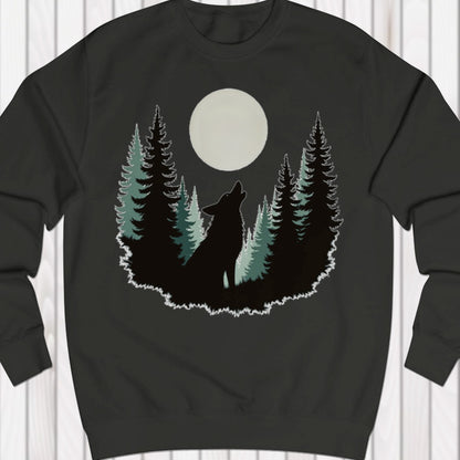 Wolf Volle Maan sweatshirt