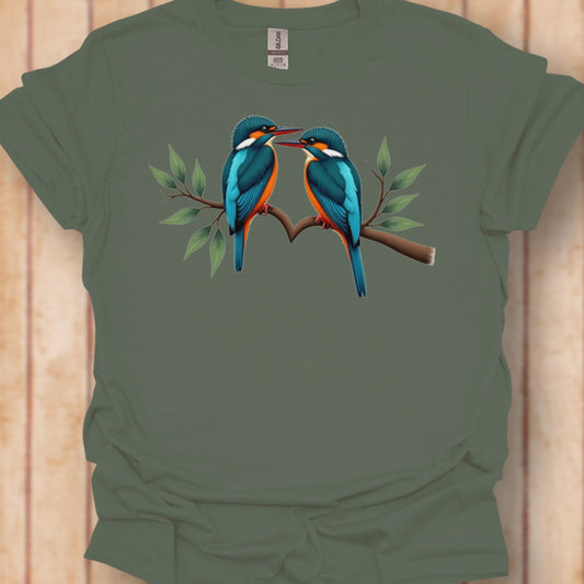 Amour de martin-pêcheur T-shirt intemporel 