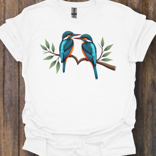 Amour de martin-pêcheur T-shirt intemporel 