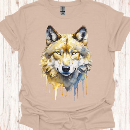 Wolf Paintart T‑Shirt