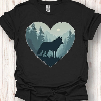 Wolf hartvorm T‑Shirt