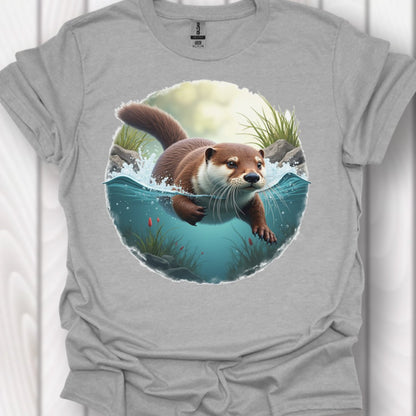 Swimming otter timeless T-shirt