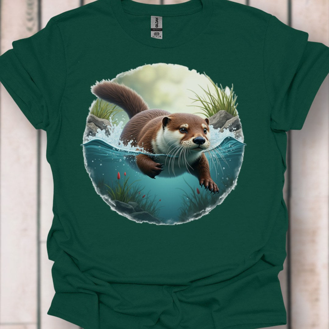 Swimming otter timeless T-shirt