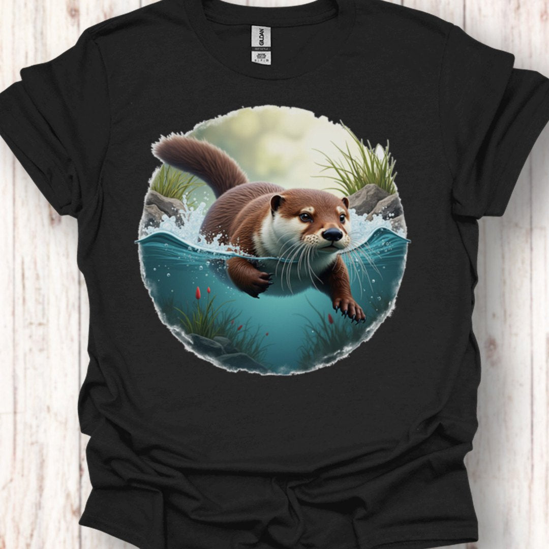 Swimming otter timeless T-shirt