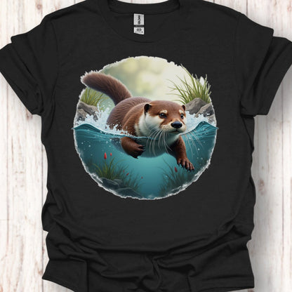 Swimming otter timeless T-shirt