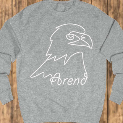 Eagle line drawing white sweatshirt