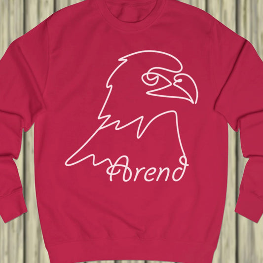 Eagle line drawing white sweatshirt