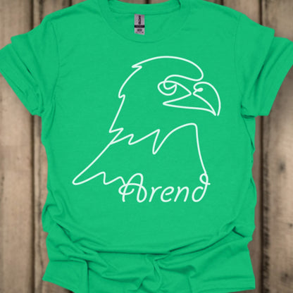 Arend lijntekening wit T‑Shirt