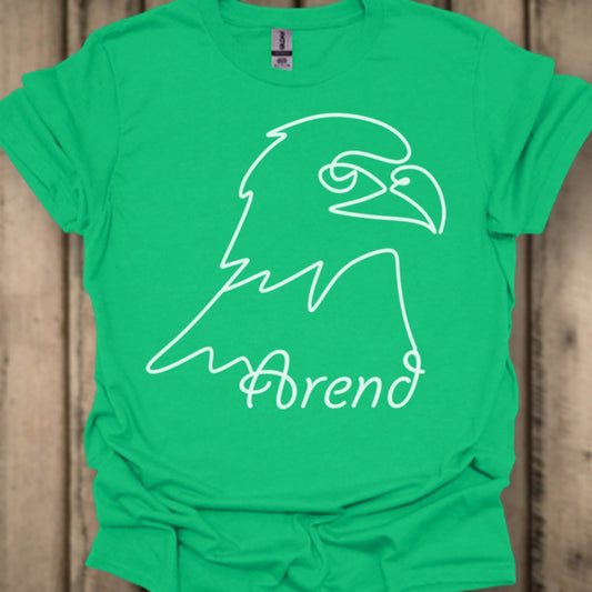 Arend lijntekening wit T‑Shirt