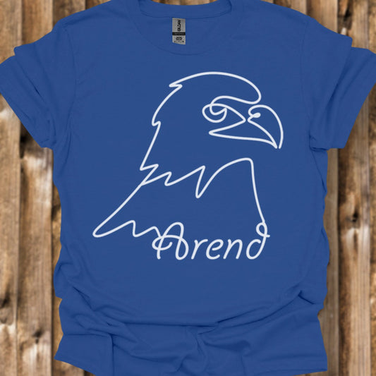 Arend lijntekening wit T‑Shirt