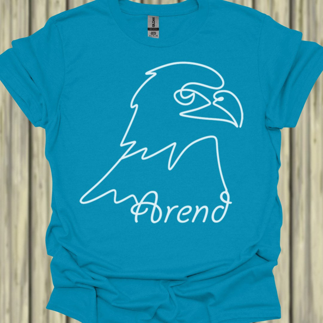 Arend lijntekening wit T‑Shirt