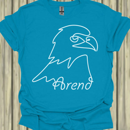 Arend lijntekening wit T‑Shirt