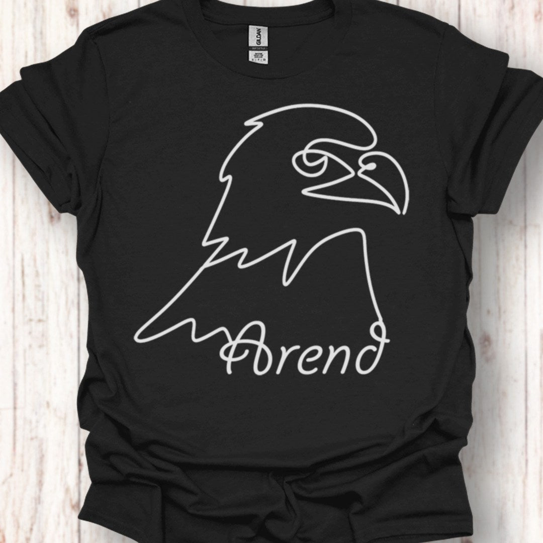 Arend lijntekening wit T‑Shirt