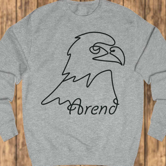 Eagle line drawing black sweatshirt