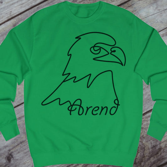 Eagle line drawing black sweatshirt