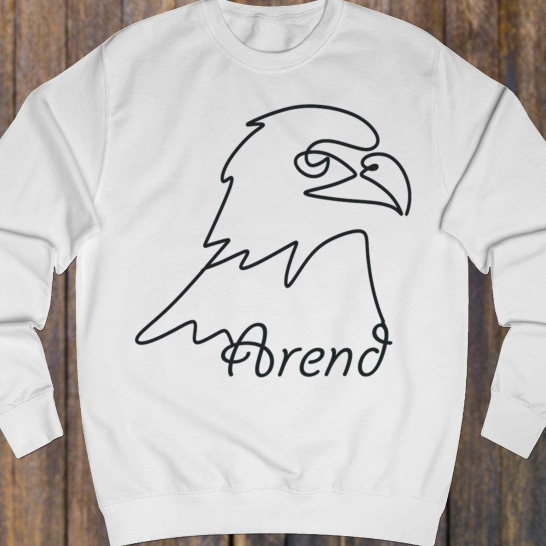 Eagle line drawing black sweatshirt