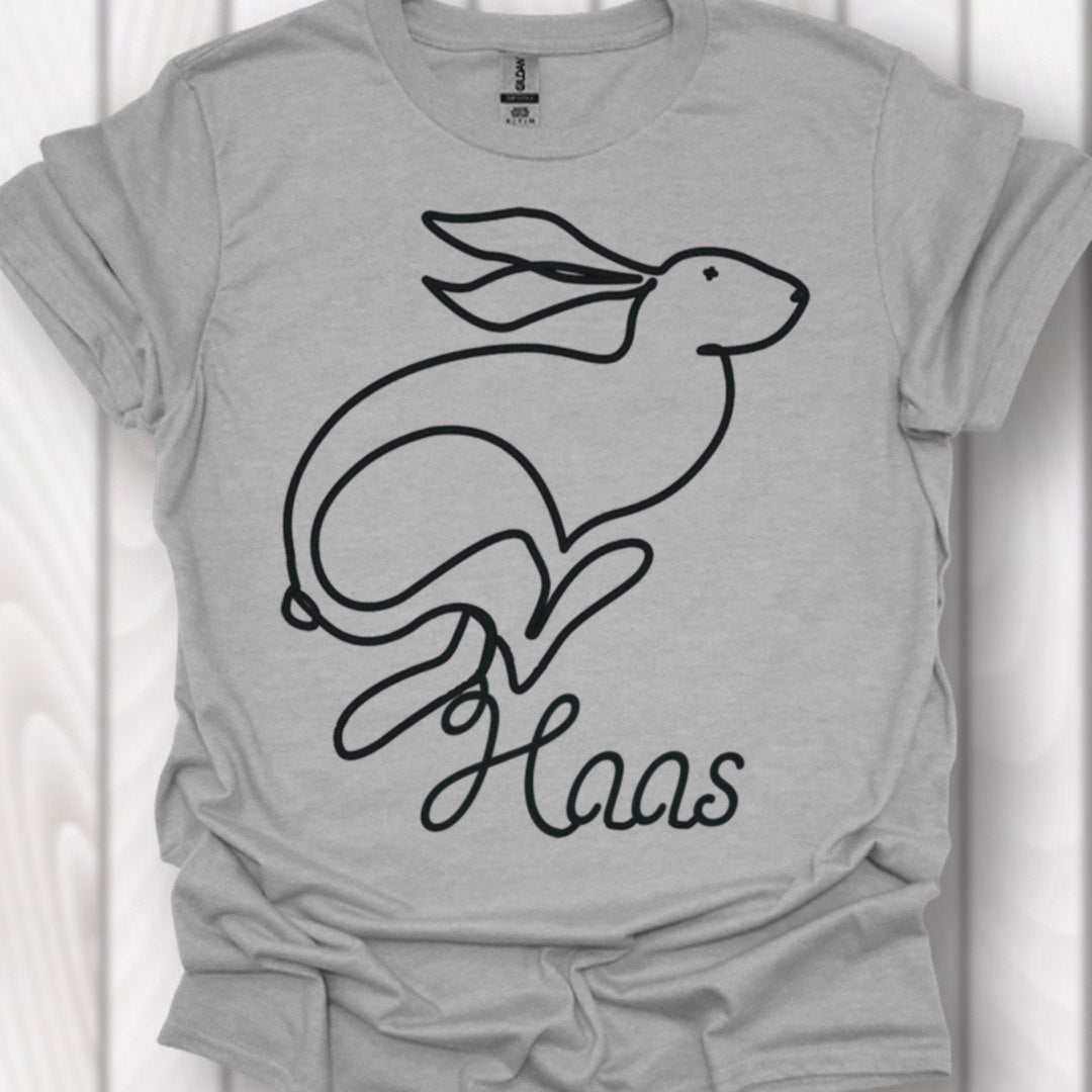 Haas lijntekening zwart T‑Shirt