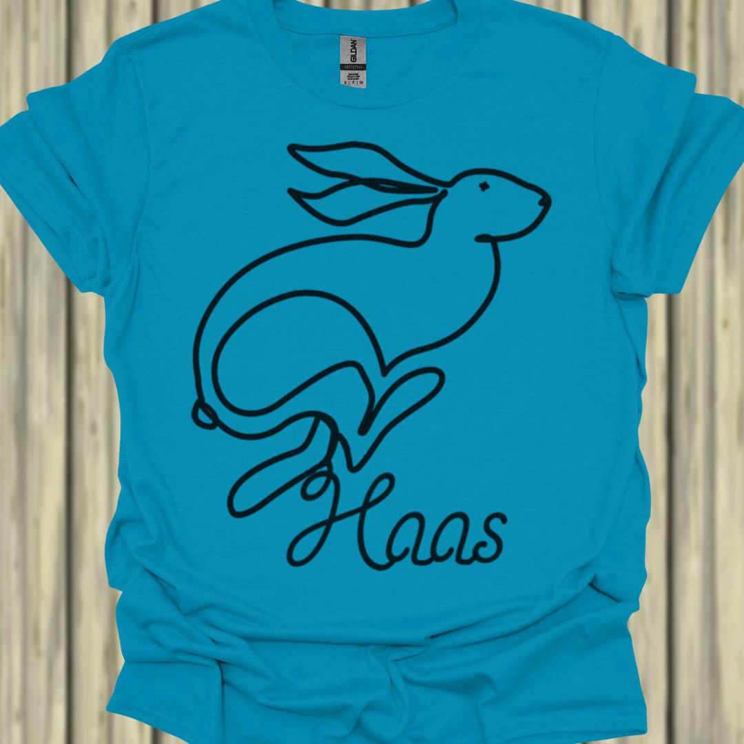 Haas lijntekening zwart T‑Shirt