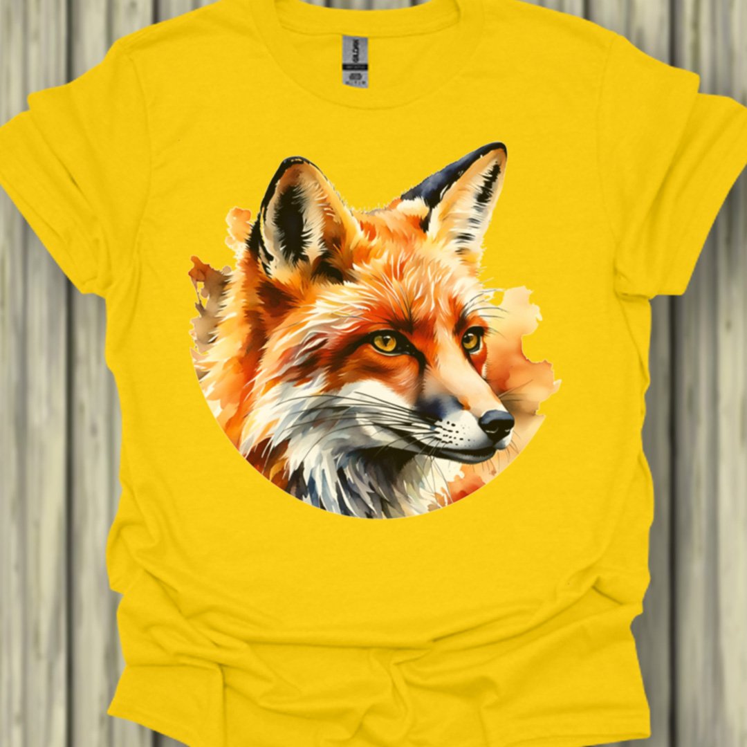 Renard art de peinture T-shirt tendance