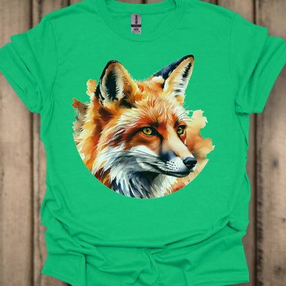 Renard art de peinture T-shirt tendance