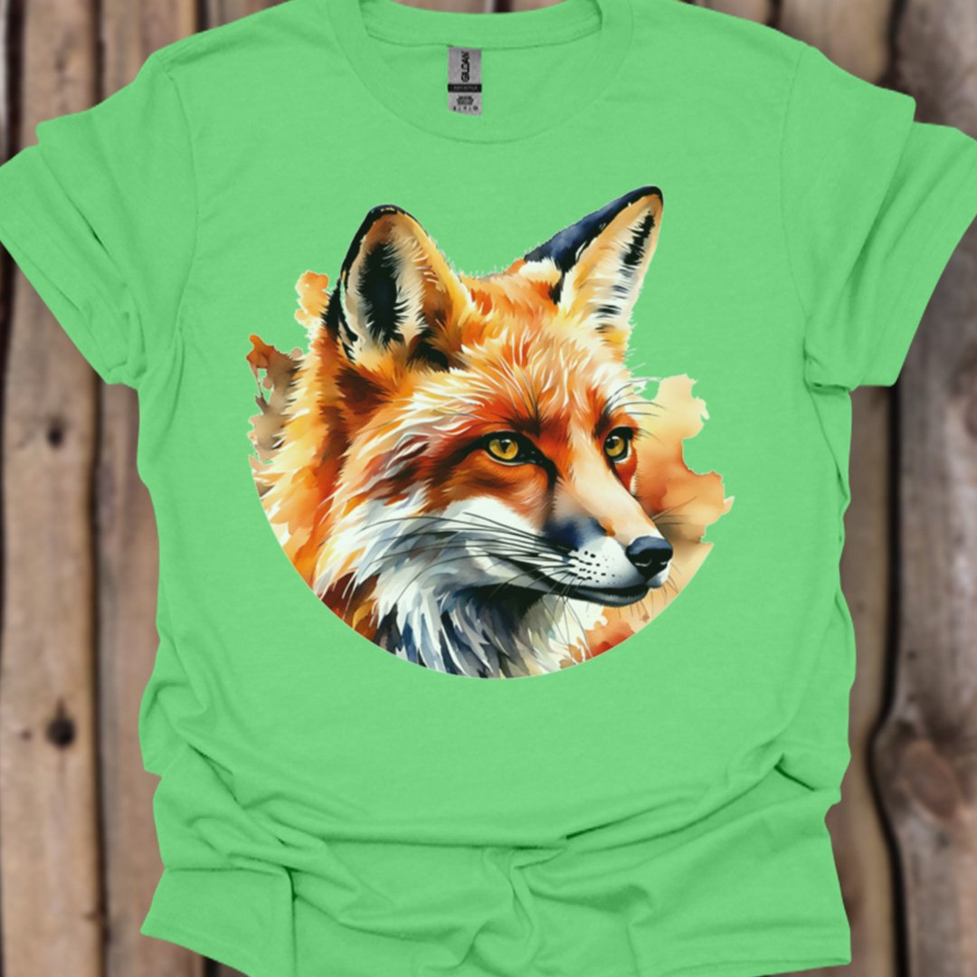 Renard art de peinture T-shirt tendance