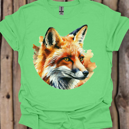 Renard art de peinture T-shirt tendance