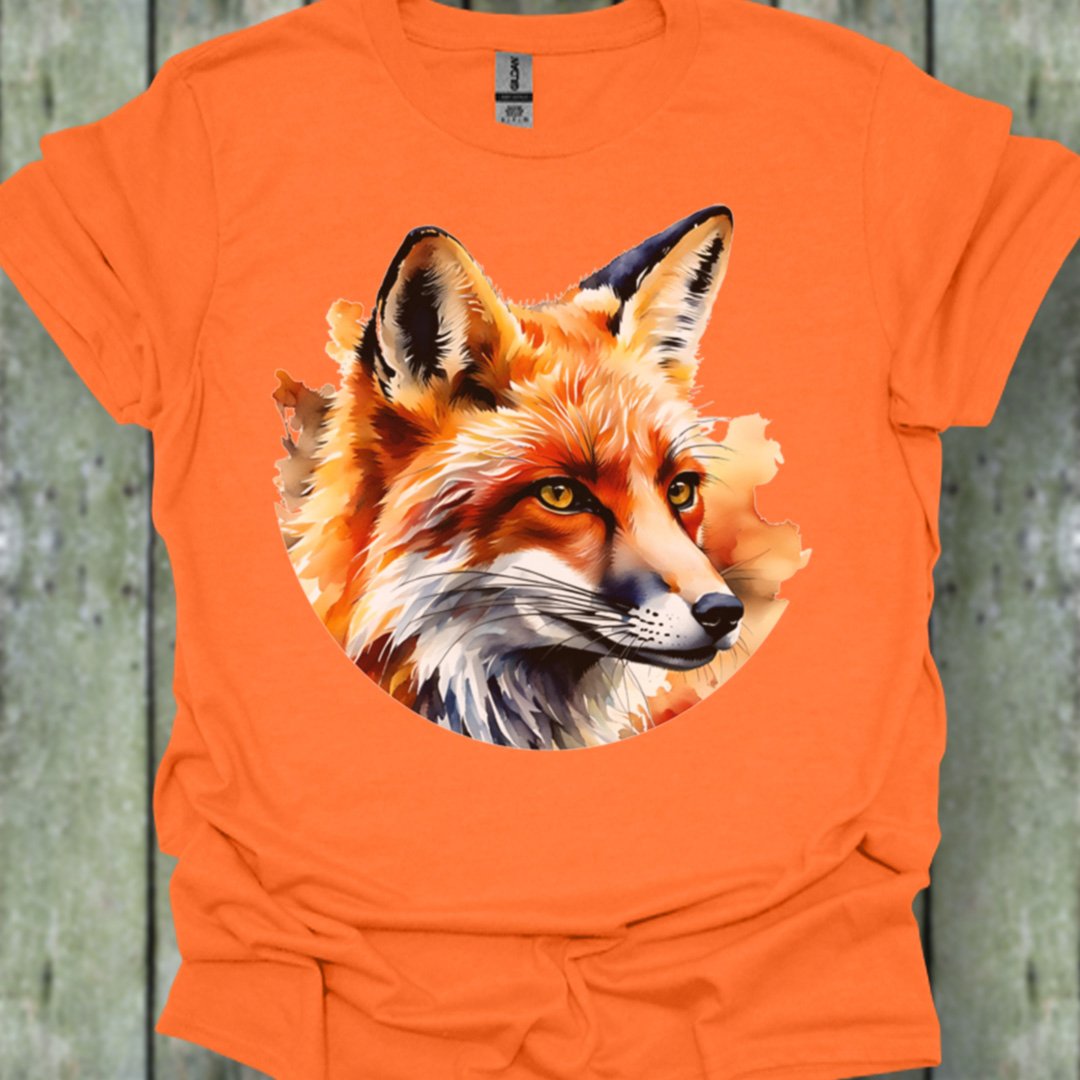 Renard art de peinture T-shirt tendance