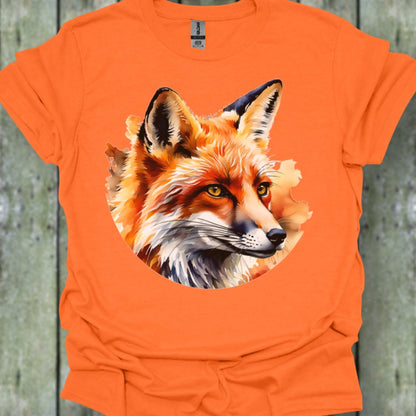 Renard art de peinture T-shirt tendance