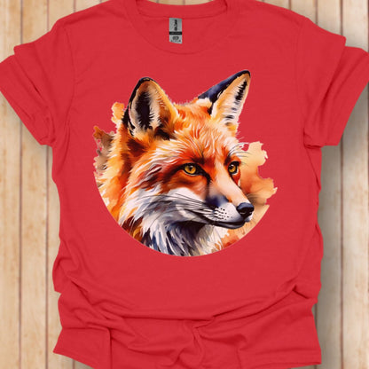 Renard art de peinture T-shirt tendance