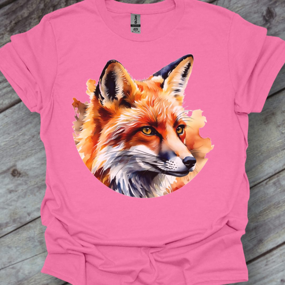 Renard art de peinture T-shirt tendance