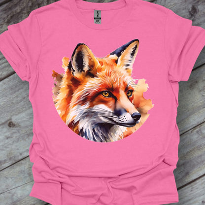 Renard art de peinture T-shirt tendance