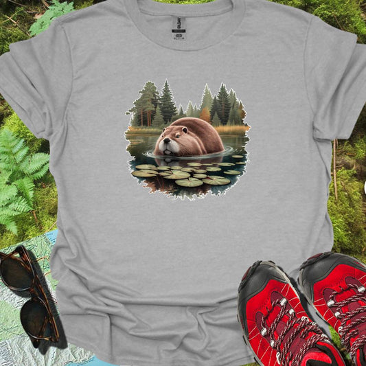Castor dans la forêt T-shirt intemporel